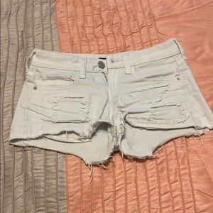 White Jean Shorts